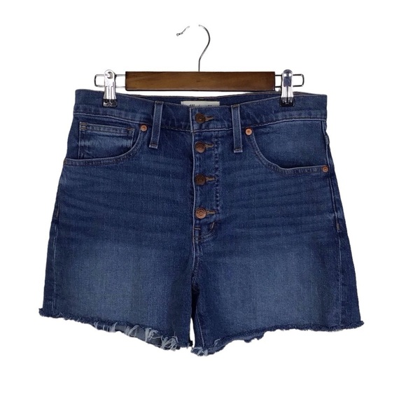 Madewell High-Rise Denim Shorts in Burke Wash: Button-Front Edition Size 27. - Picture 1 of 10